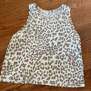 Cheetah print muscle tank